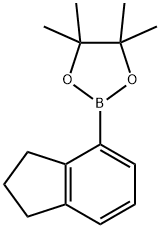 (2,3-ジヒドロ-1H-インデン-4-イル)ボロン酸ピナコールエステル 化学構造式