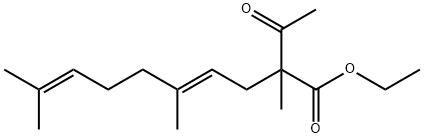 4,8-Decadienoic acid, 2-acetyl-2,5,9-trimethyl-, ethyl ester, (E)- Structure