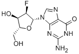 2'-Deoxy-2'-fluoro-D-guanosine Structure