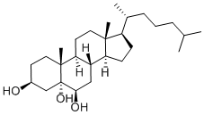 胆甾烷-3,5,6-三醇, 1253-84-5, 结构式
