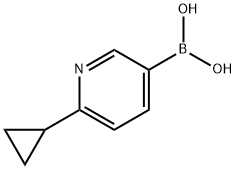 B-(6-Cyclopropyl-3-pyridinyl)boronic acid Structure