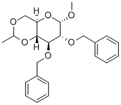 METHYL-2,3-DI-O-BENZYL-4,6-O-ETHYLIDENE-ALPHA-D-GLUCOPYRANOSIDE Structure