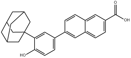 6-[3-(1-金刚烷基)-4-羟基苯基]-2-萘甲酸,125316-60-1,结构式