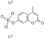 4-メチルウンベリフェリルりん酸二リチウムN水和物 化学構造式