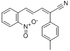 5-(2-Nitrophenyl)-2-(4-methylphenyl)-2,4-pentadienenitrile Structure