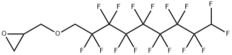 グリシジル2,2,3,3,4,4,5,5,6,6,7,7,8,8,9,9-ヘキサデカフルオロノニルエーテル 化学構造式