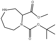 1-tert-butyl 2-Methyl 1,4-diazepane-1,2-dicarboxylate-HCl Structure