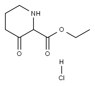 3-氧代哌啶-2-甲酸乙酯盐酸盐, 1253789-62-6, 结构式