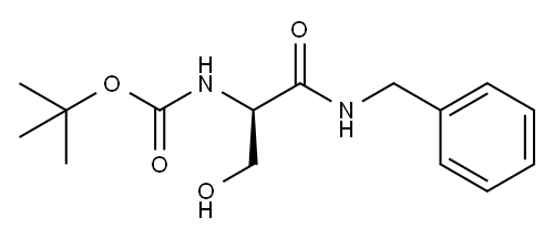 (R)-(1-(苄基氨基)-3-羟基-1-氧代丙-2-基)氨基甲酸叔丁酯,1253790-58-7,结构式