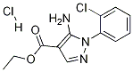5-氨基-1-(2‘-氯苯基)-1H-吡唑-4-甲酸乙酯盐酸盐, 1253791-51-3, 结构式