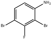 2,4-二溴-3-氟苯胺,1253889-53-0,结构式