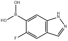 5-fluoro-1H-indazol-6-yl-6-boronic acid, 1253911-22-6, 结构式