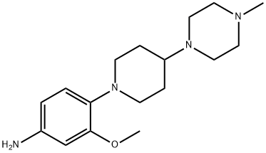 3-甲氧基-4-(4-(4-甲基哌嗪-1-基)哌啶-1-基)苯胺,1254058-34-8,结构式