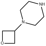 1-オキセタン-3-イルピペラジン 化学構造式