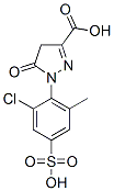 1-(2-chloro-6-methyl-4-sulfophenyl)-5-oxo-4,5-dihydro-1H-pyrazole-3-carboxylic acid Struktur