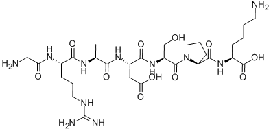 GLY-ARG-ALA-ASP-SER-PRO-LYS, 125455-58-5, 结构式