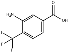 3-氨基-4-三氟甲基苯甲酸 结构式