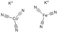 六氰基钴(II)高铁(II)酸钾 结构式