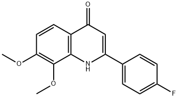 2-(4-Fluorophenyl)-7,8-diMethoxy-quinolin-4(1H)-one Struktur