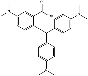 5-ジメチルアミノ-2-[4,4'-ビス(ジメチルアミノ)ベンズヒドリル]安息香酸 化学構造式