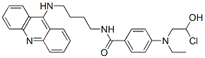 N-[4-(acridin-9-ylamino)butyl]-4-(2-chloroethyl-(2-hydroxyethyl)amino) benzamide Struktur
