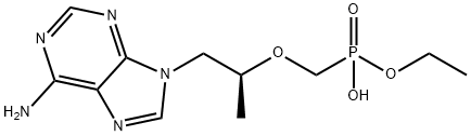 P-{[(1S)-2-(6-氨基-9H-嘌呤-9-基)-1-甲基乙氧基]甲基]膦酸单乙酯(替诺福韦新杂质), 1255525-18-8, 结构式