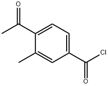 Benzoyl chloride, 4-acetyl-3-methyl- (9CI) 化学構造式