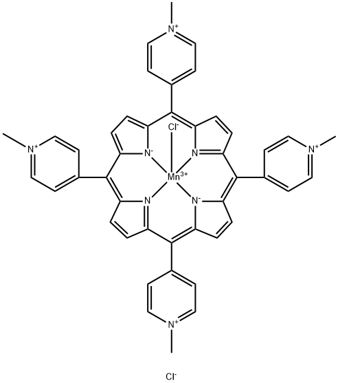 5,10,15,20-四（4-吡啶）-21H-23H-卟吩合锰（III）四（CH3CL）, 125565-45-9, 结构式
