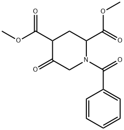 DiMethyl 1-benzoyl-5-oxopiperidin-2,4-dicarboxylate Struktur