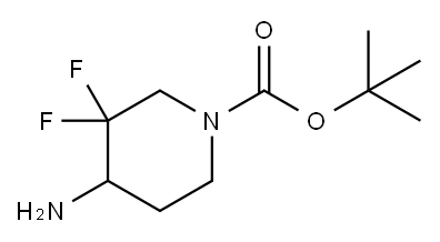 4-アミノ-3,3-ジフルオロピペリジン-1-カルボン酸TERT-ブチル 化学構造式