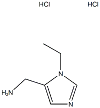[(1-エチル-1H-イミダゾール-5-イル)メチル]アミン二塩酸塩 化学構造式