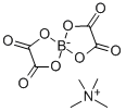 TETRAMETHYLAMMONIUM BIS(OXALATO(2-O,O))-BORATE 化学構造式