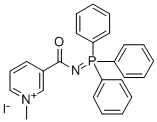Pyridinium, 1-methyl-3-(((triphenylphosphoranylidene)amino)carbonyl)-,  iodide Struktur