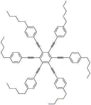 1,2,3,4,5,6-hexakis[2-(4-pentylphenyl)ethynyl]benzene|