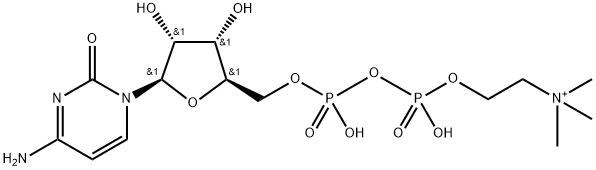 Cytidine 5'-(trihydrogen diphosphate), mono[2-(trimethylammonio)ethyl] ester ,1256-10-6,结构式