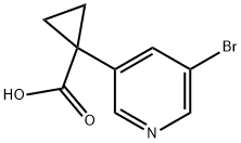 1-(5-Bromo-3-pyridinyl)cyclopropanecarboxylic acid Struktur