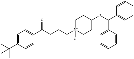 1-[4-(1,1-DiMethylethyl)phenyl]-4-[4-(diphenylMethoxy)-1-oxido-1-piperidinyl]-1-butanone 结构式