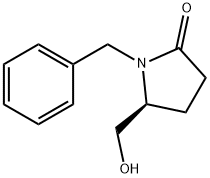 (S)-1-ベンジル-5-ヒドロキシメチル-2-ピロリジノン 化学構造式