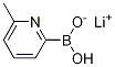 6-METHYLPYRIDINE-2-BORONIC ACID, MONO-LITHIUM SALT 结构式