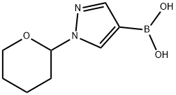 1-(Tetrahydro-2H-pyran-2-yl)pyrazole-4-boronic acid Structure