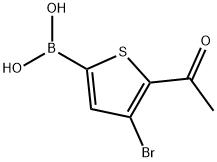 5-アセチル-4-ブロモチオフェン-2-ボロン酸 化学構造式