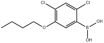5-丁氧基-2,4-二氯苯硼酸, 1256354-88-7, 结构式