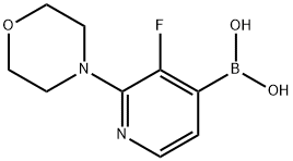 3-氟-2-吗啉代吡啶-4-基硼酸, 1256355-28-8, 结构式