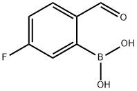 5-フルオロ-2-ホルミルフェニルボロン酸 化学構造式