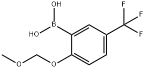 2-メトキシメトキシ-5-(トリフルオロメチル)フェニルボロン酸 化学構造式