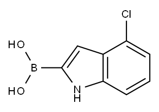 4-Chloro-1h-indole-2-boronic acid 化学構造式