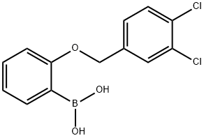 (2-((3,4-二氯苄基)氧基)苯基)硼酸, 1256355-84-6, 结构式