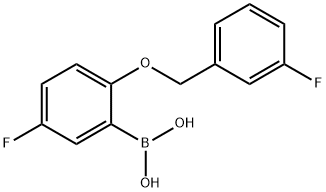 5-Fluoro-2-(3-fluorophenylmethoxy)phenylboronic acid Struktur