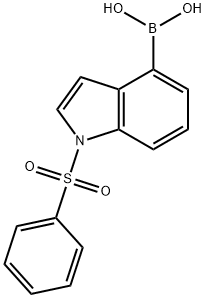 1-苯磺酰基-1H-吲哚-4-硼酸, 1256358-55-0, 结构式