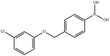 4-(3-クロロフェノキシメチル)フェニルボロン酸 化学構造式